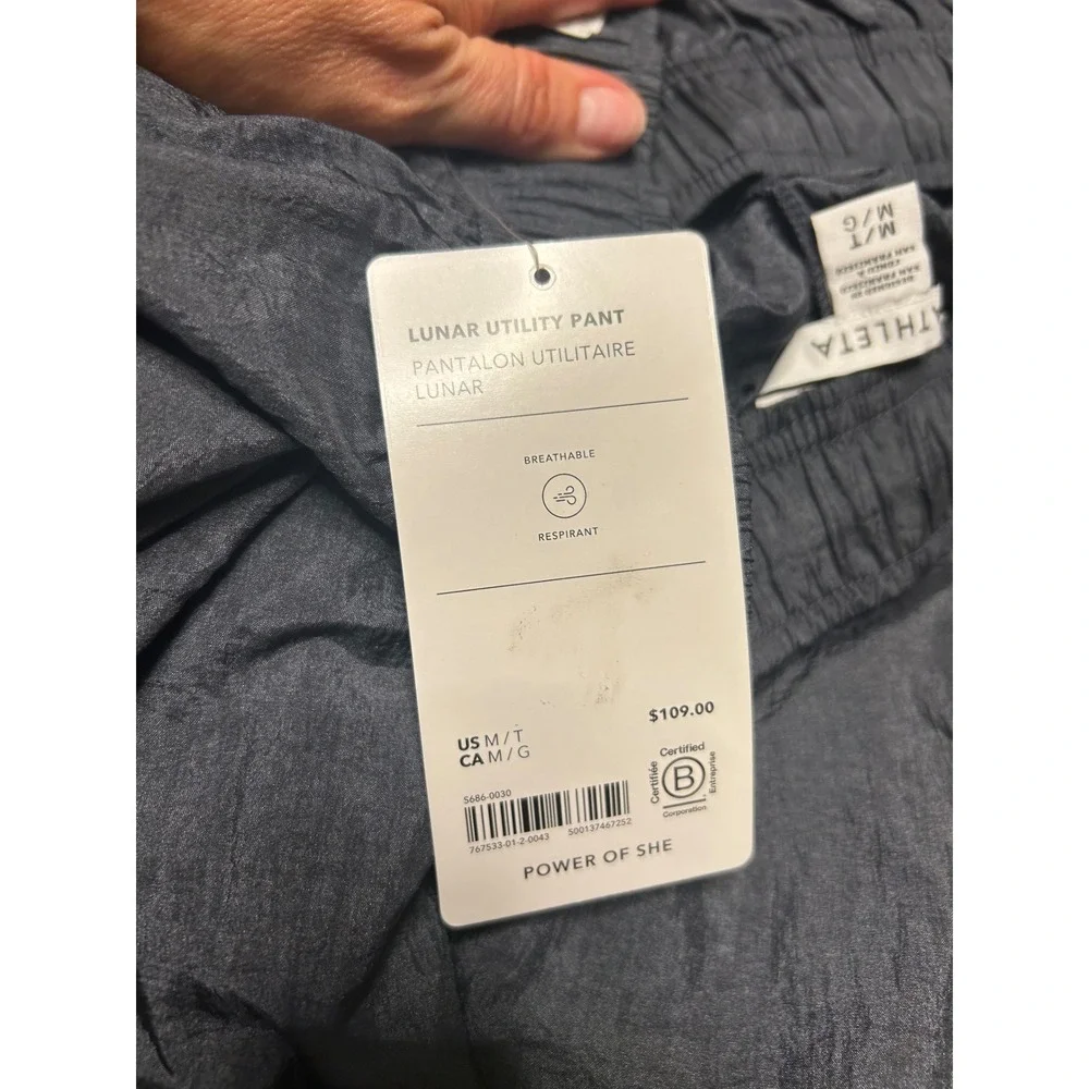 Athleta Lunar Utility Pant Nylon MT Medium Tall Charcoal‎ Grey New With Tags